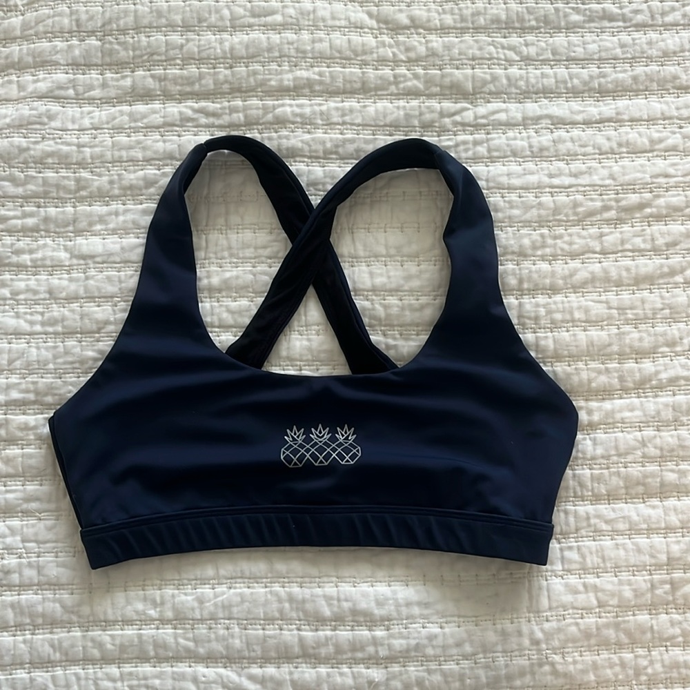 Tres Pinas Navy Sports Bra